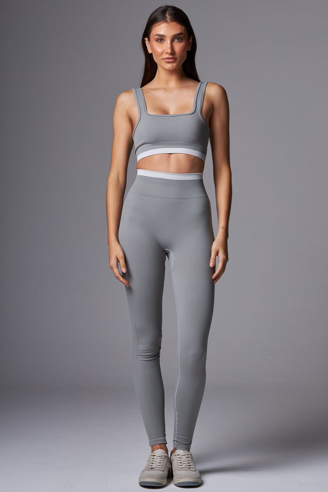 Legging Stripe Seamless Dark Grey