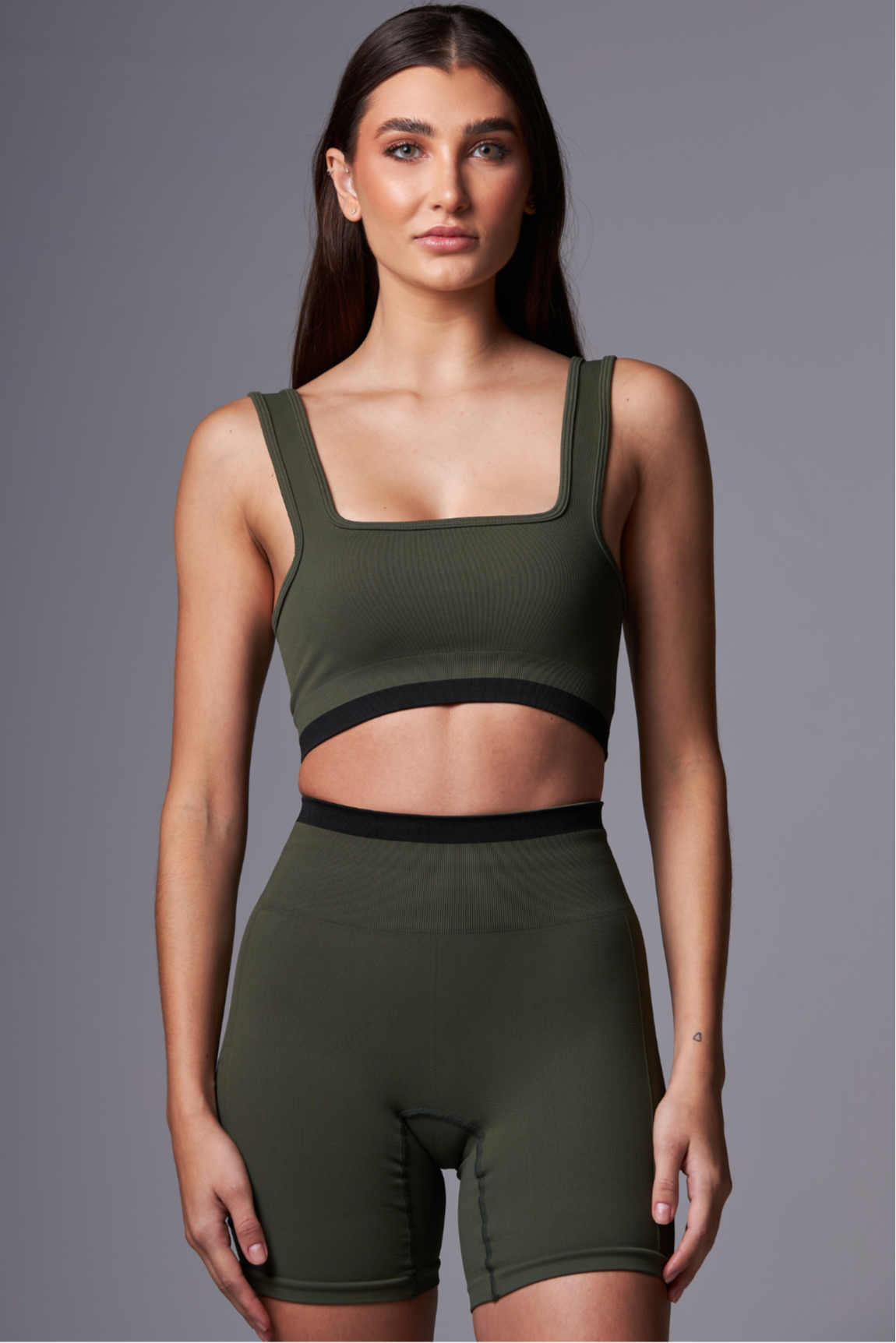 Top Stripe Seamless Jungle&Black