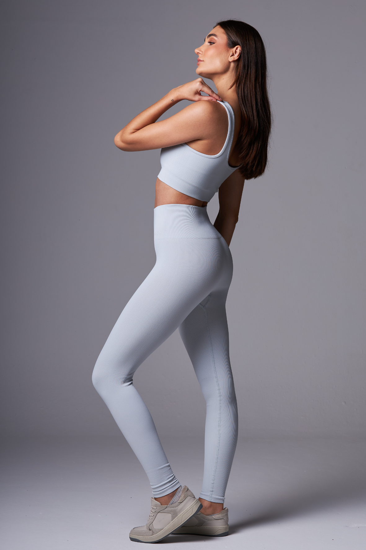 Legging Outsider Seamless Gray Violet