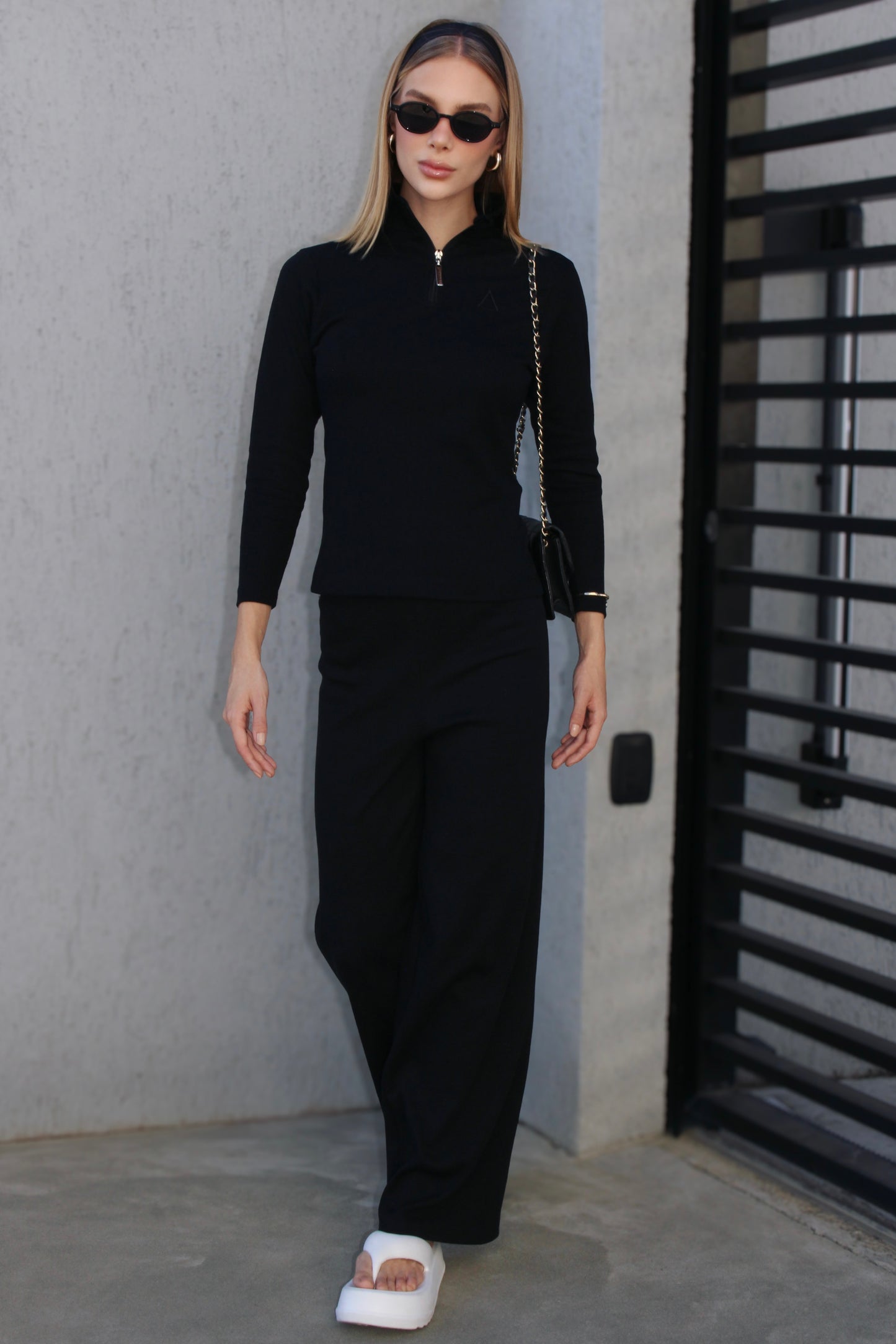 Hight Waist Wide Leg Black