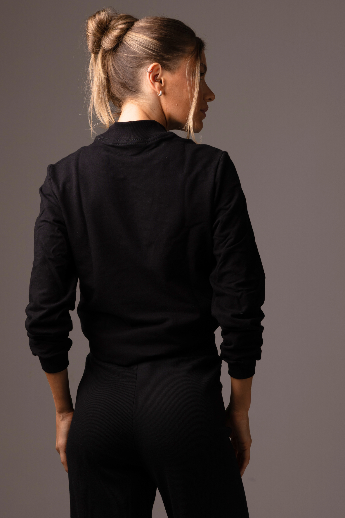 Pullover Mock Neck - Preto