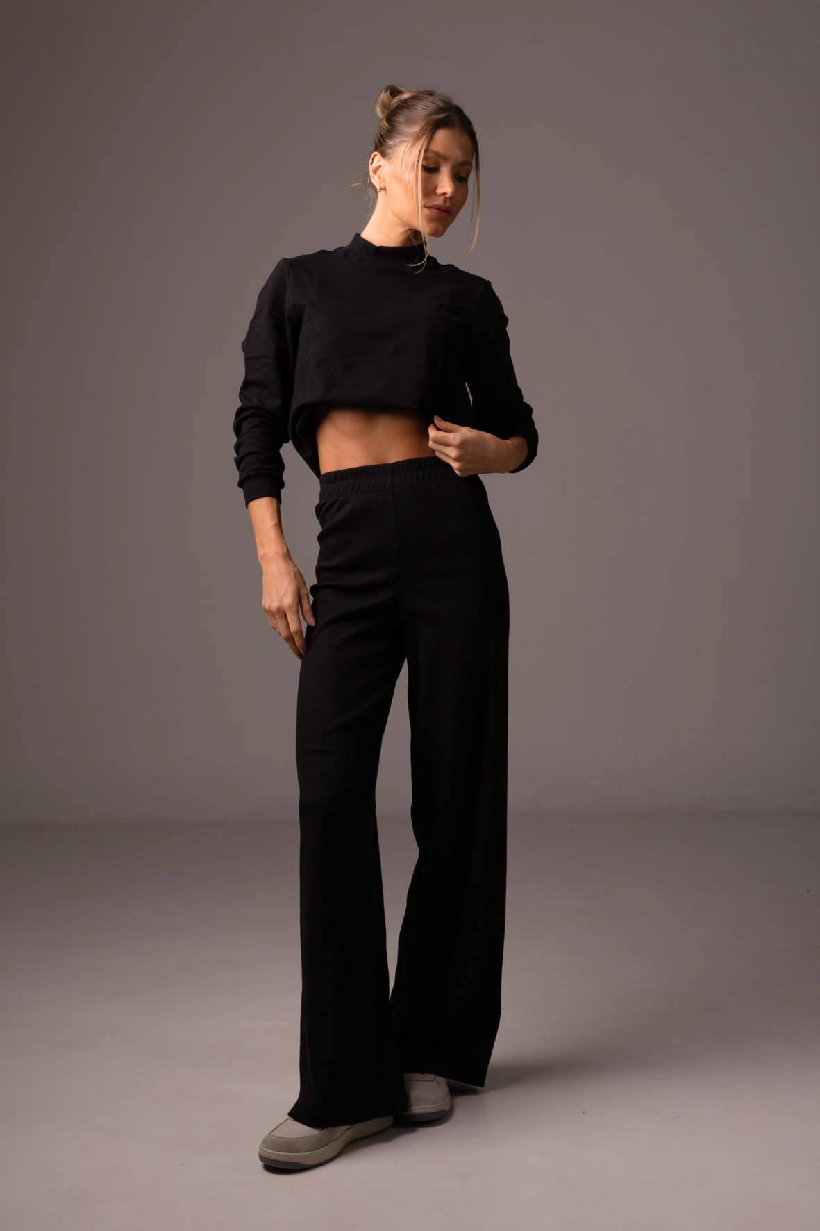 Pullover Mock Neck - Preto