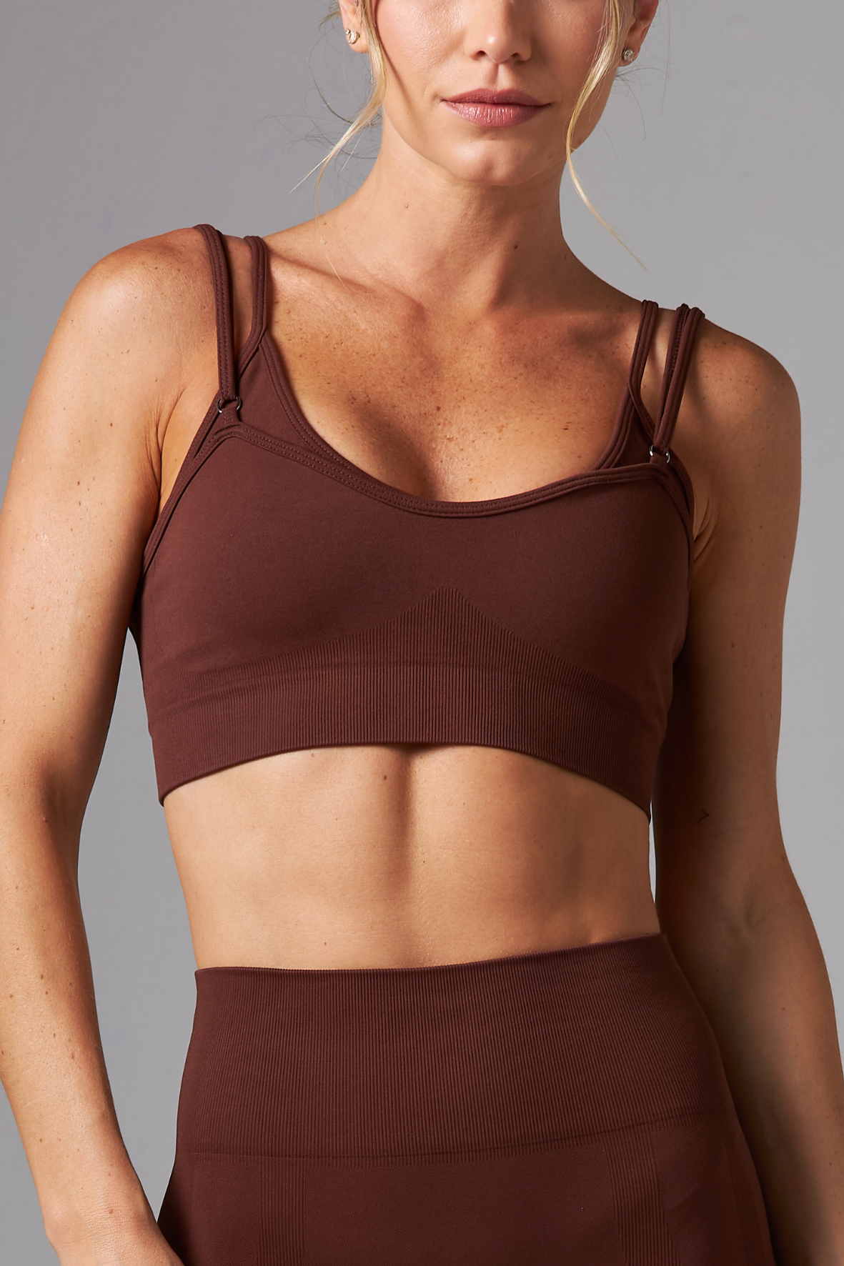 Top Caos Seamless Dark Brown