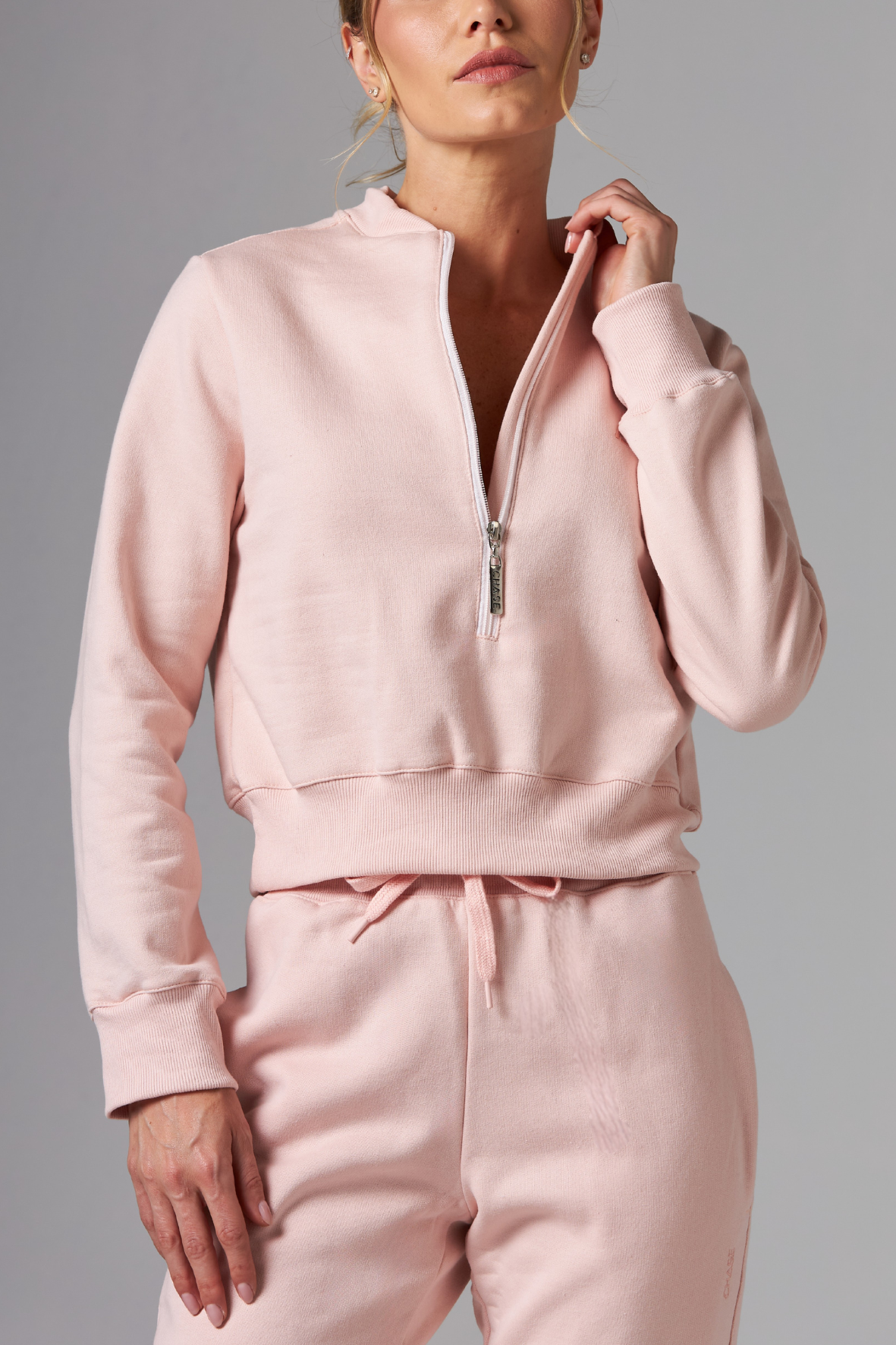 Casaco Moletom Zip Light Pink