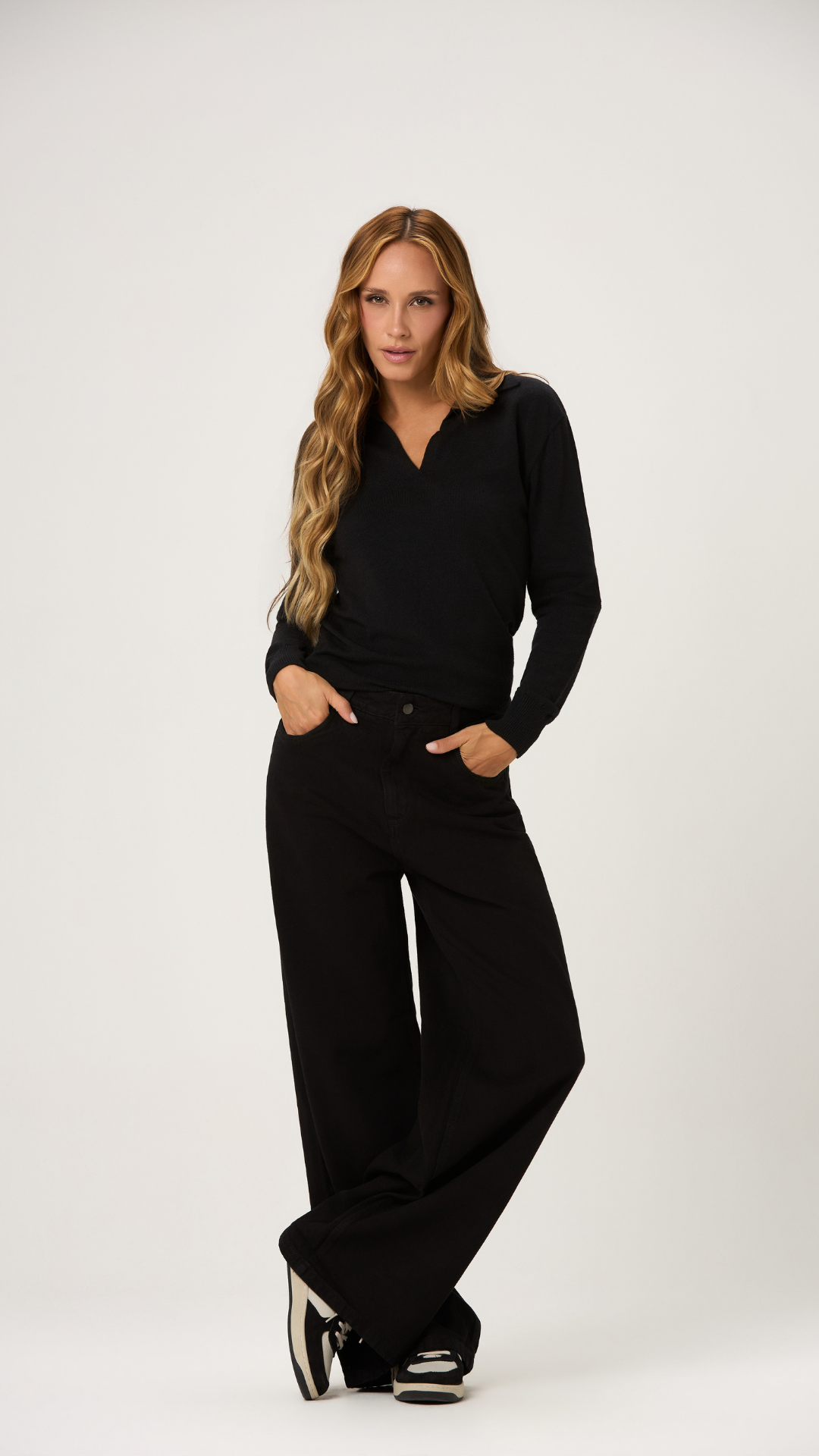 Denim Baggy Straight Black