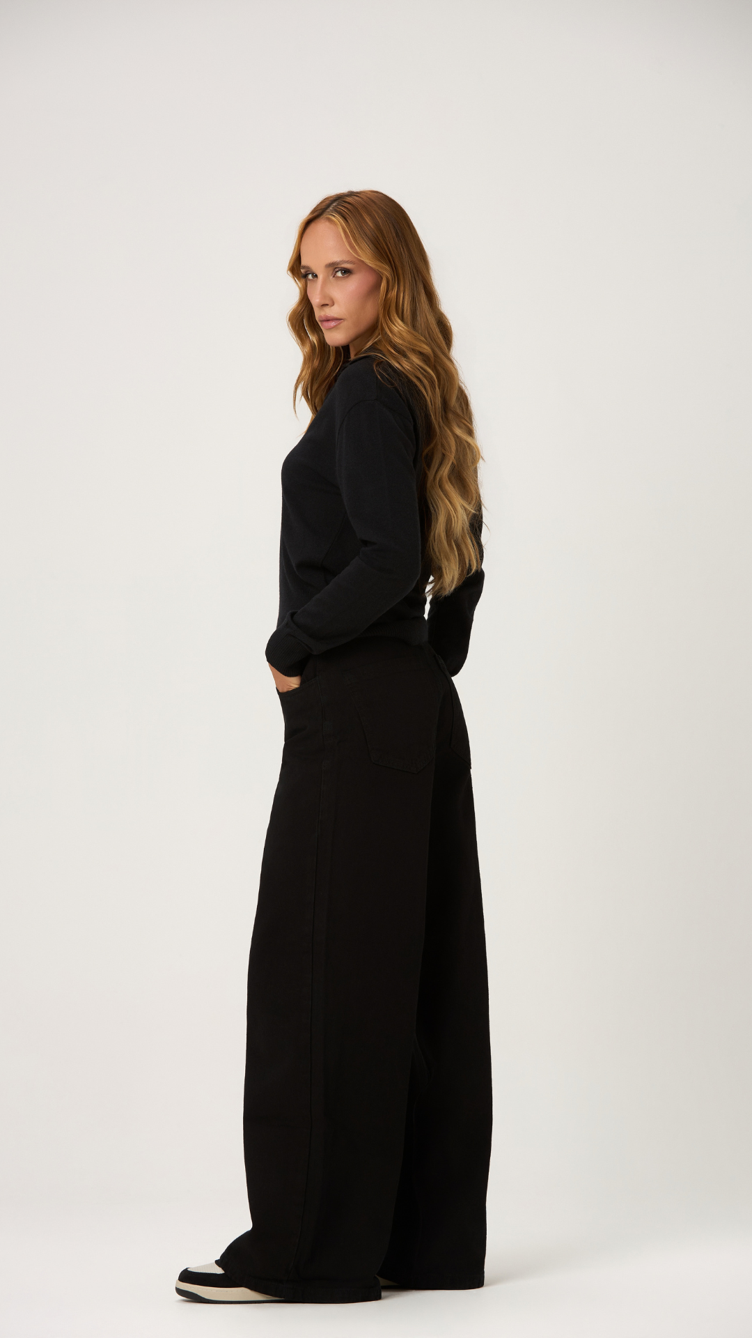 Denim Baggy Straight Black