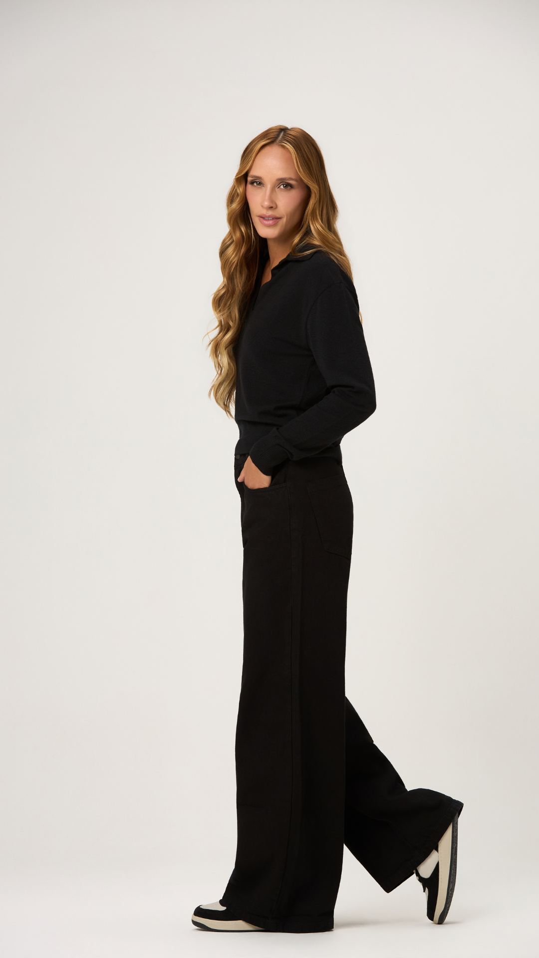 Denim Baggy Straight Black
