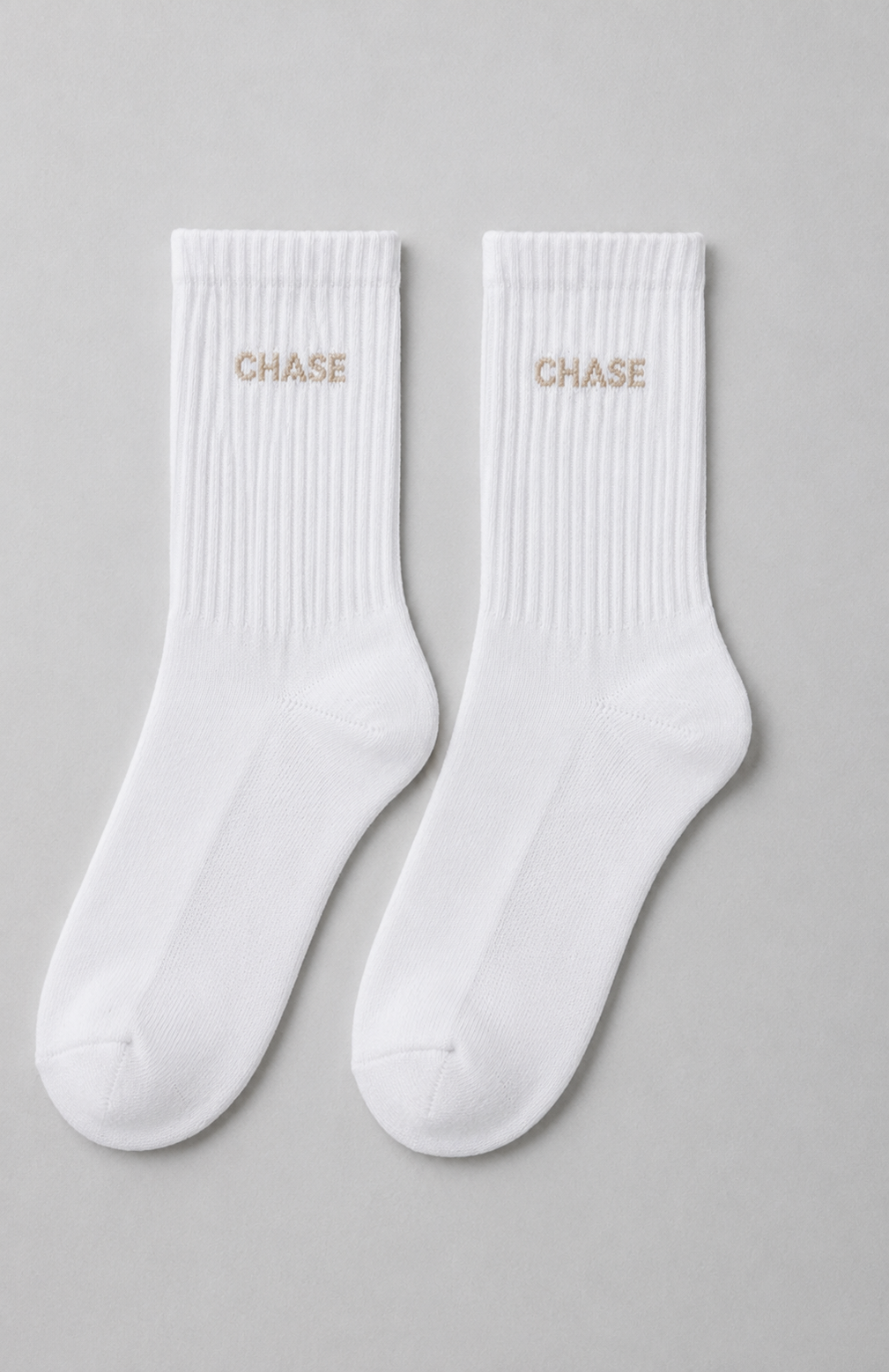 Meia Chase Pro White&Gray
