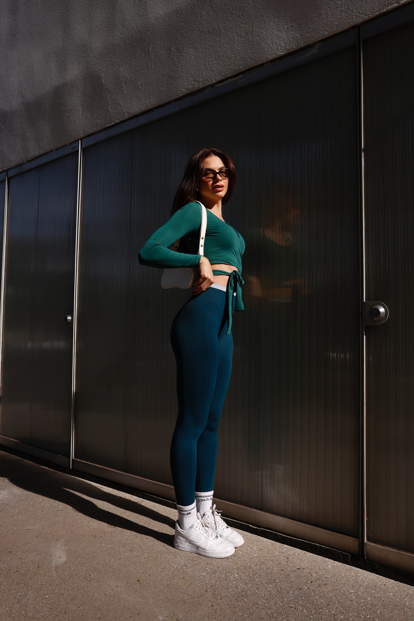 Legging Stripe Seamless Dark Sea