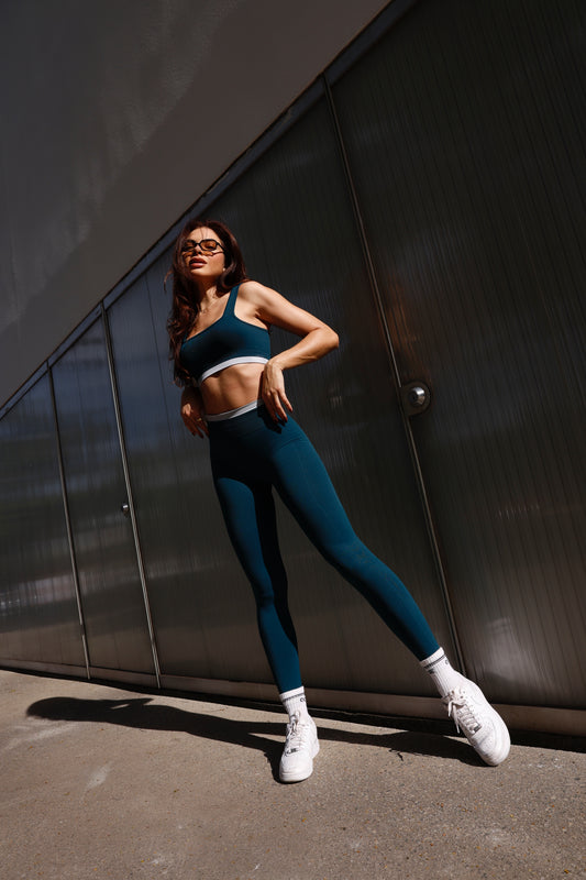 Legging Stripe Seamless Dark Sea