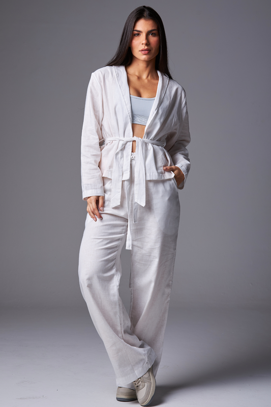Wide leg Linho White