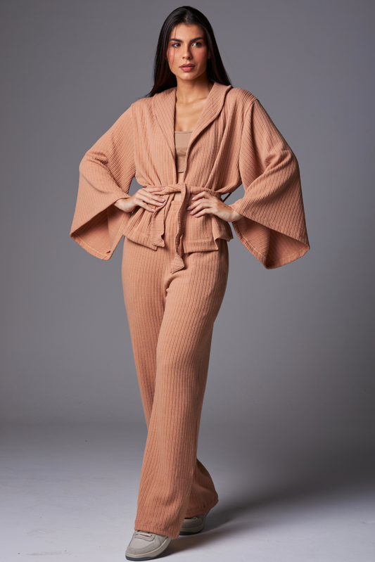 Wide Leg Light Tricot Nude