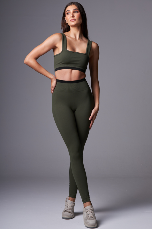 Legging Stripe Seamless Jungle&Black