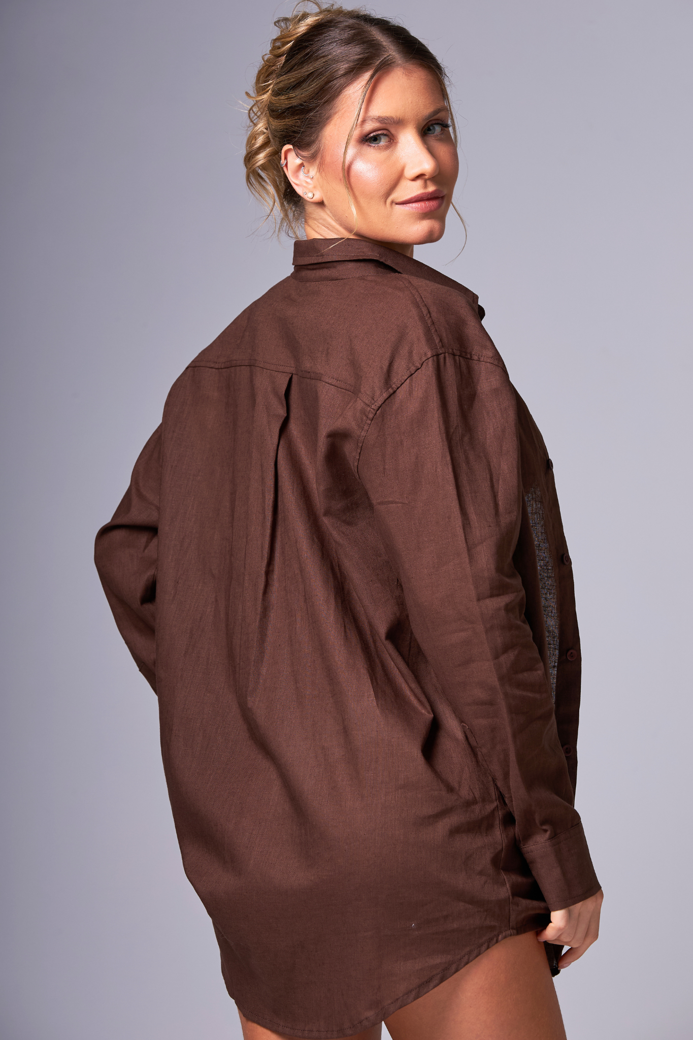 Shirt Pure Linho Brown