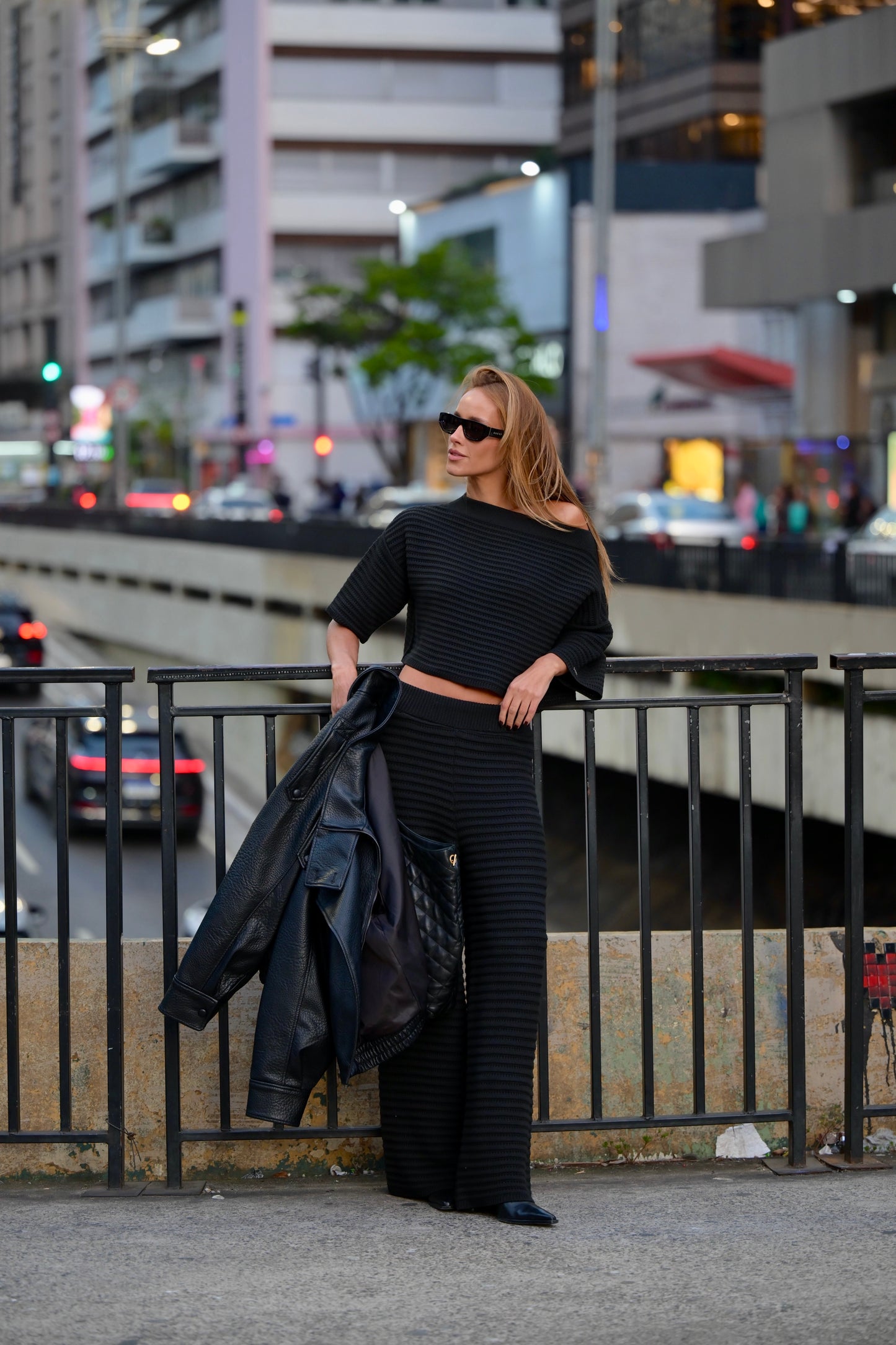 Tricot Wide Shirt Black