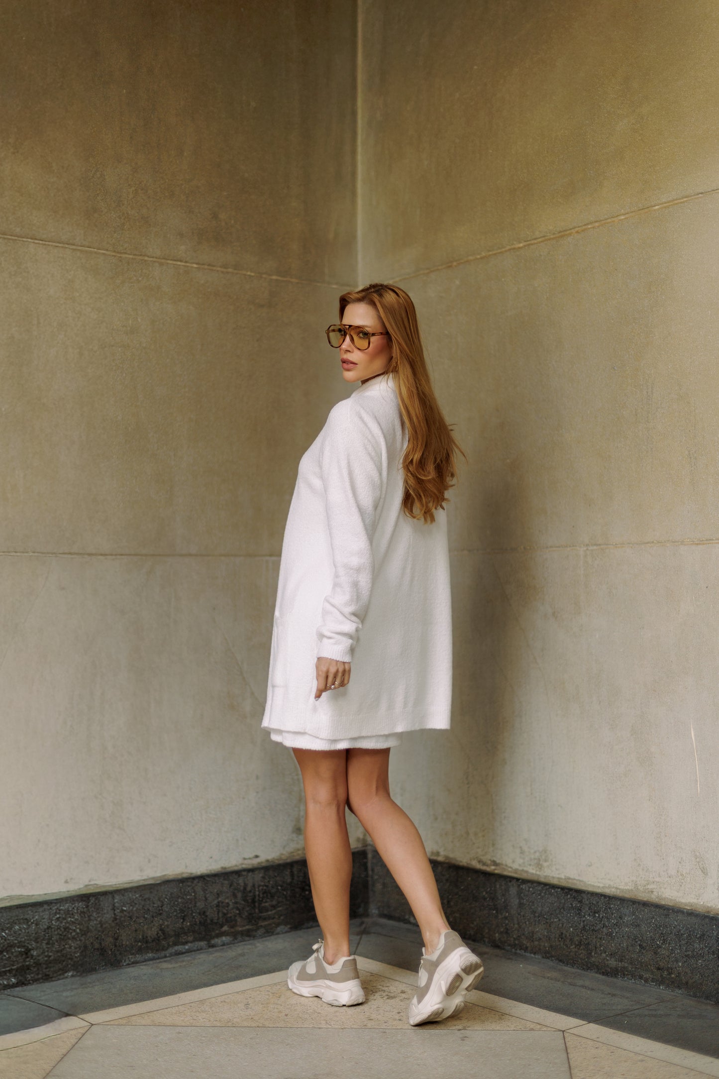 Tricot Classic Cardigan White
