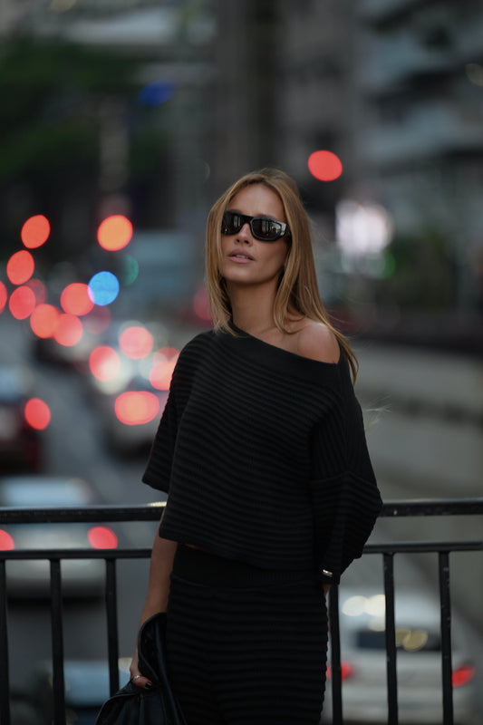 Tricot Wide Shirt Black