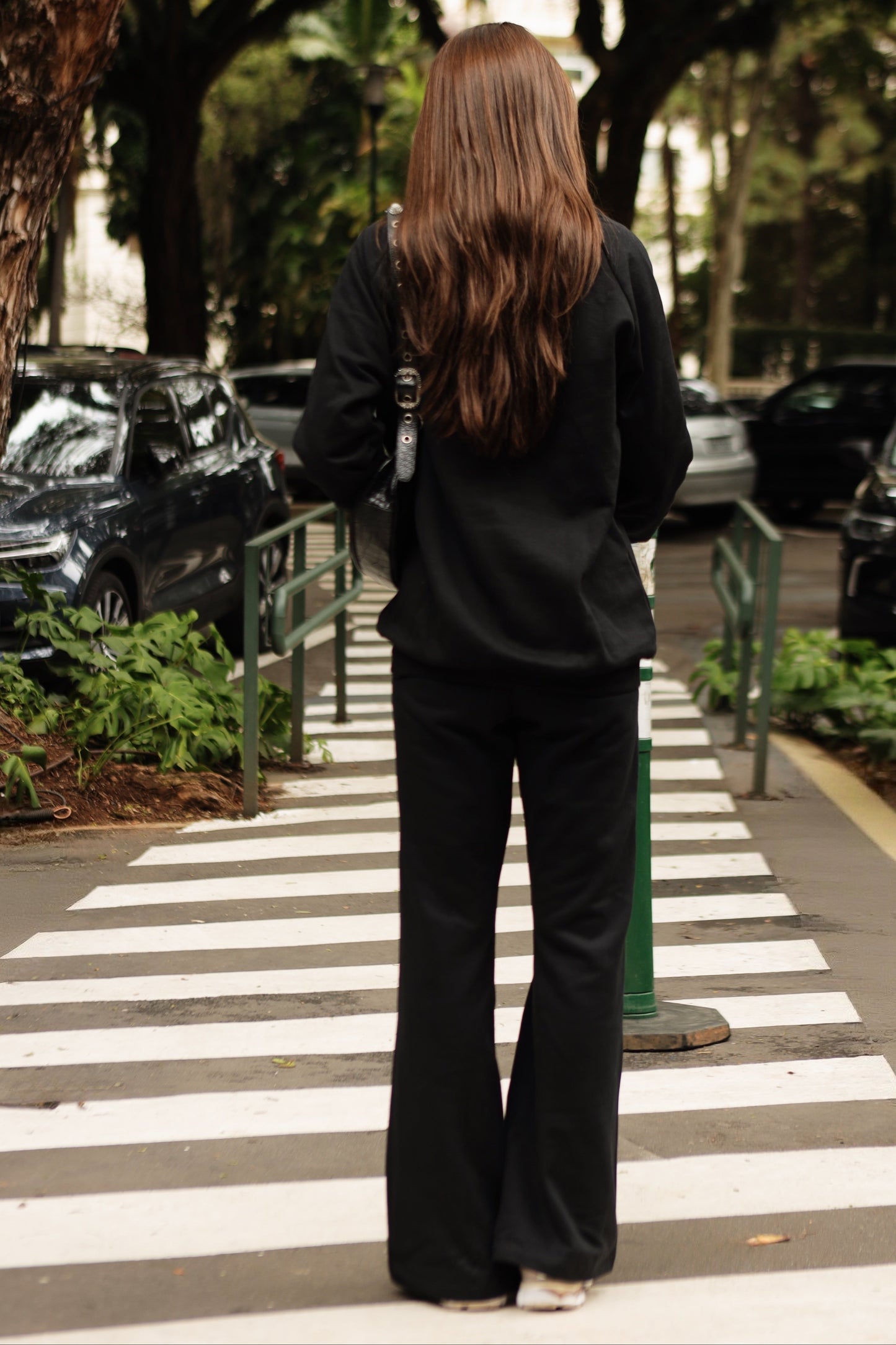 Calça Moletom Straight Flare Black