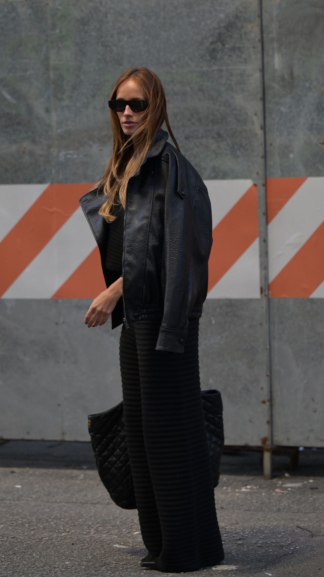 Tricot Wide Pants Black