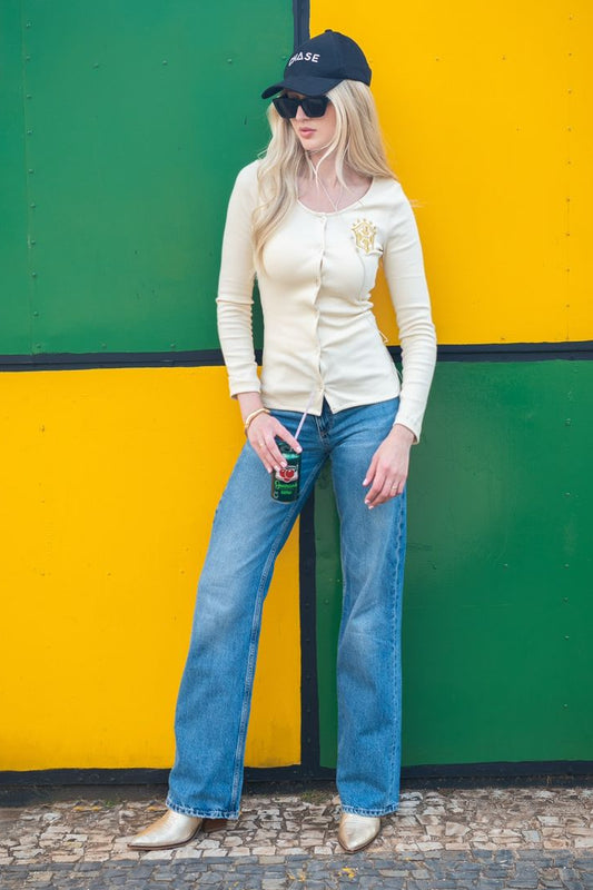 Low key Cardigan Go Brazil Yellow Bird