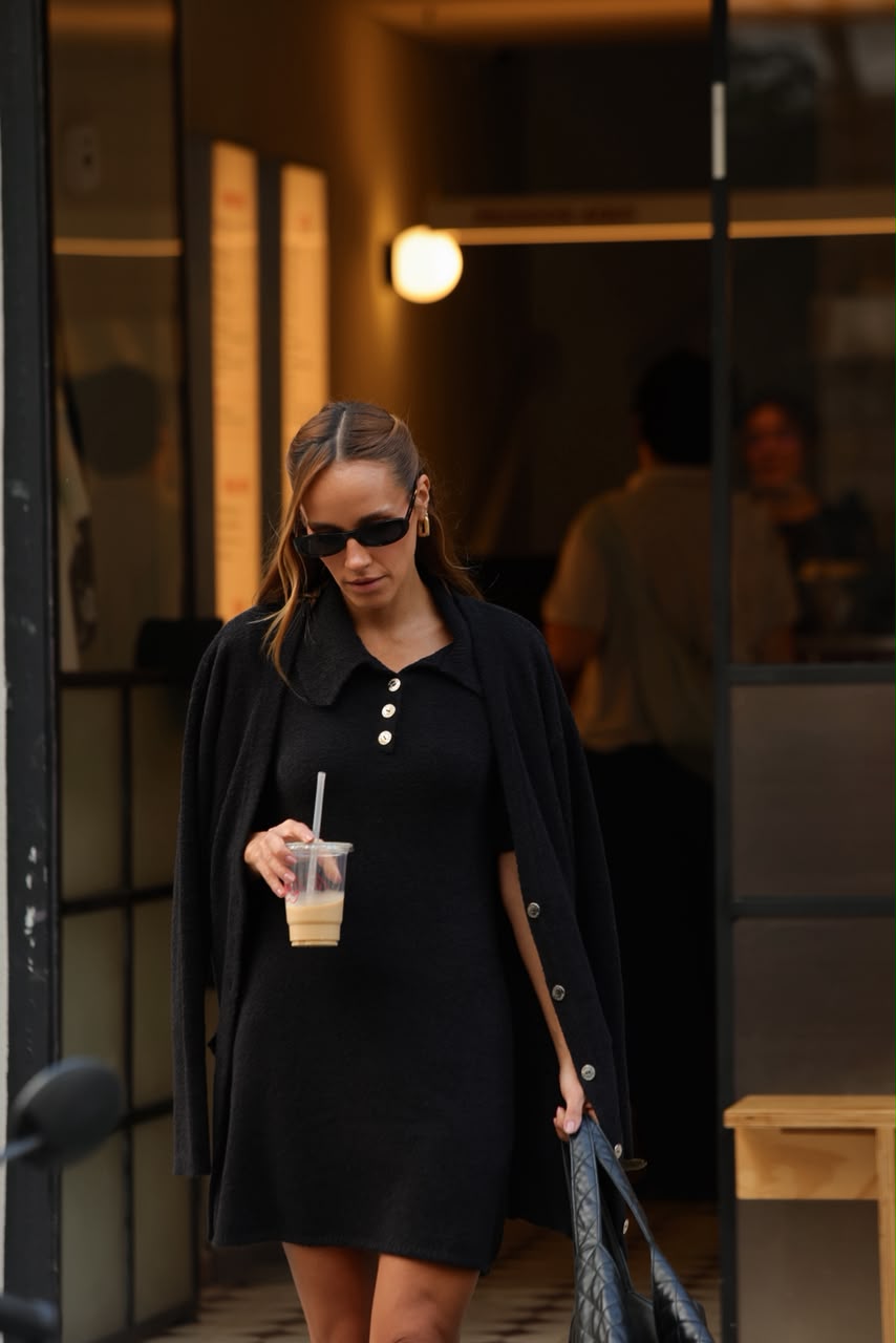 Tricot Classic Dress Black