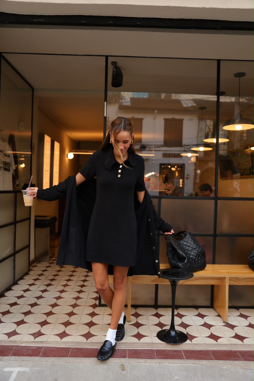 Tricot Classic Dress Black