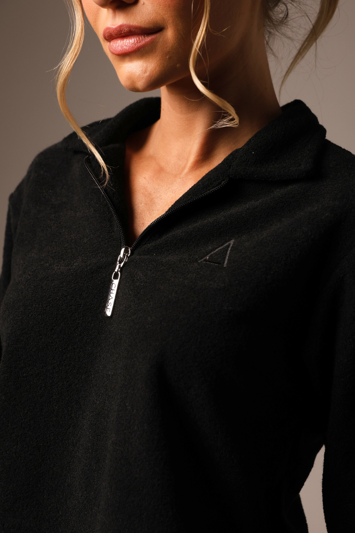 Long Sleeve Cropped Boucle Black