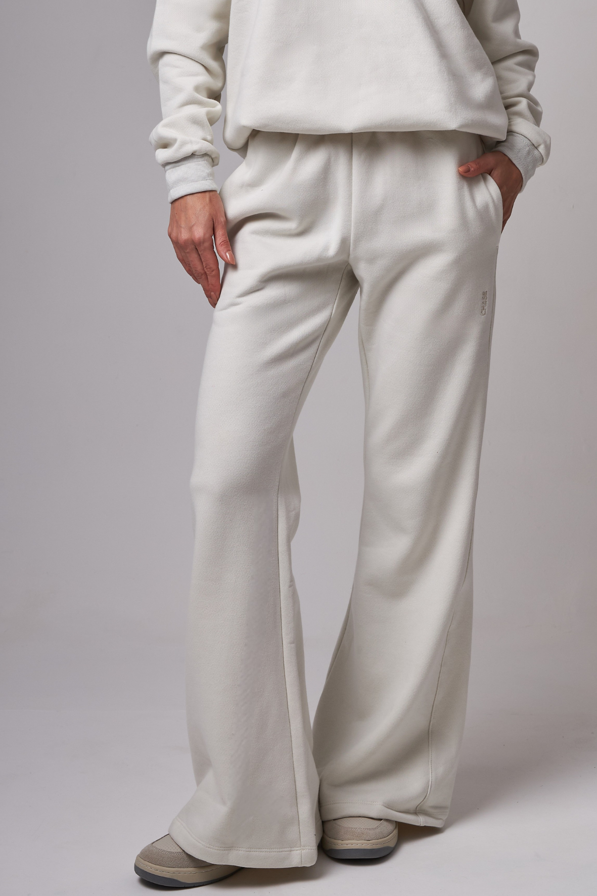 Calça Moletom Straight Flare Foggy
