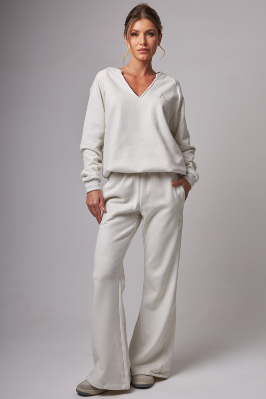 Calça Moletom Straight Flare Foggy