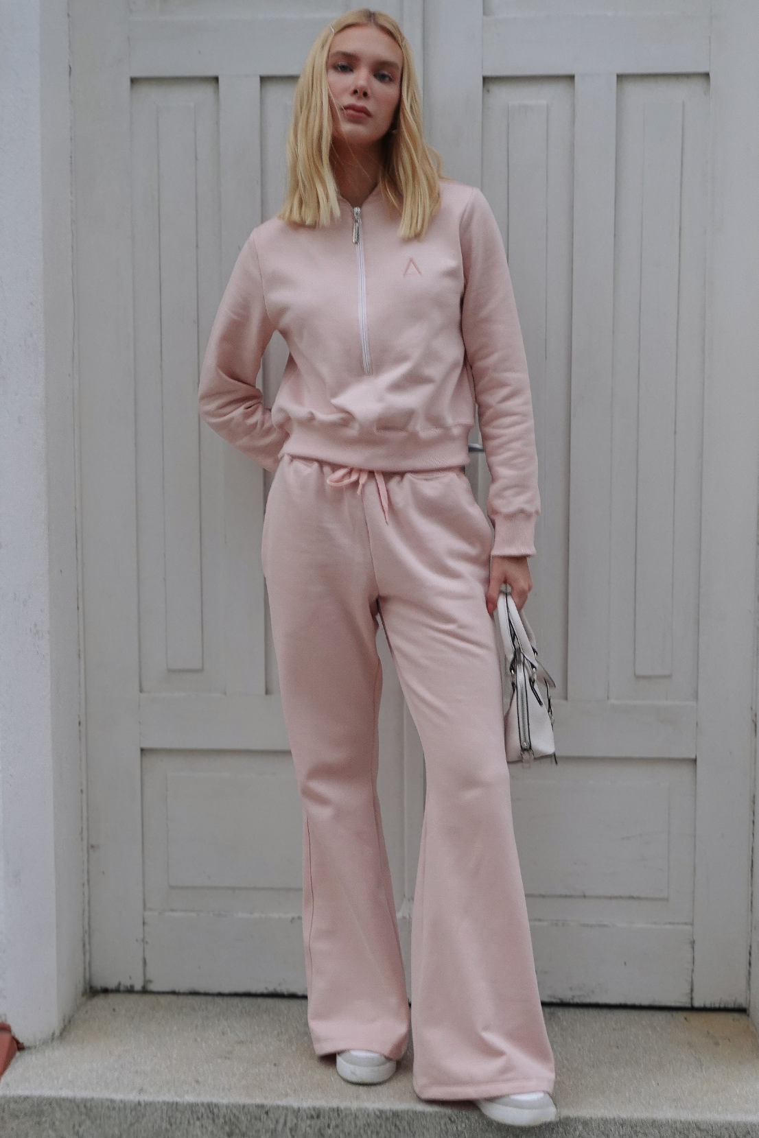 Casaco Moletom Zip Light Pink