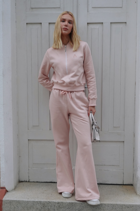 Casaco Moletom Zip Light Pink