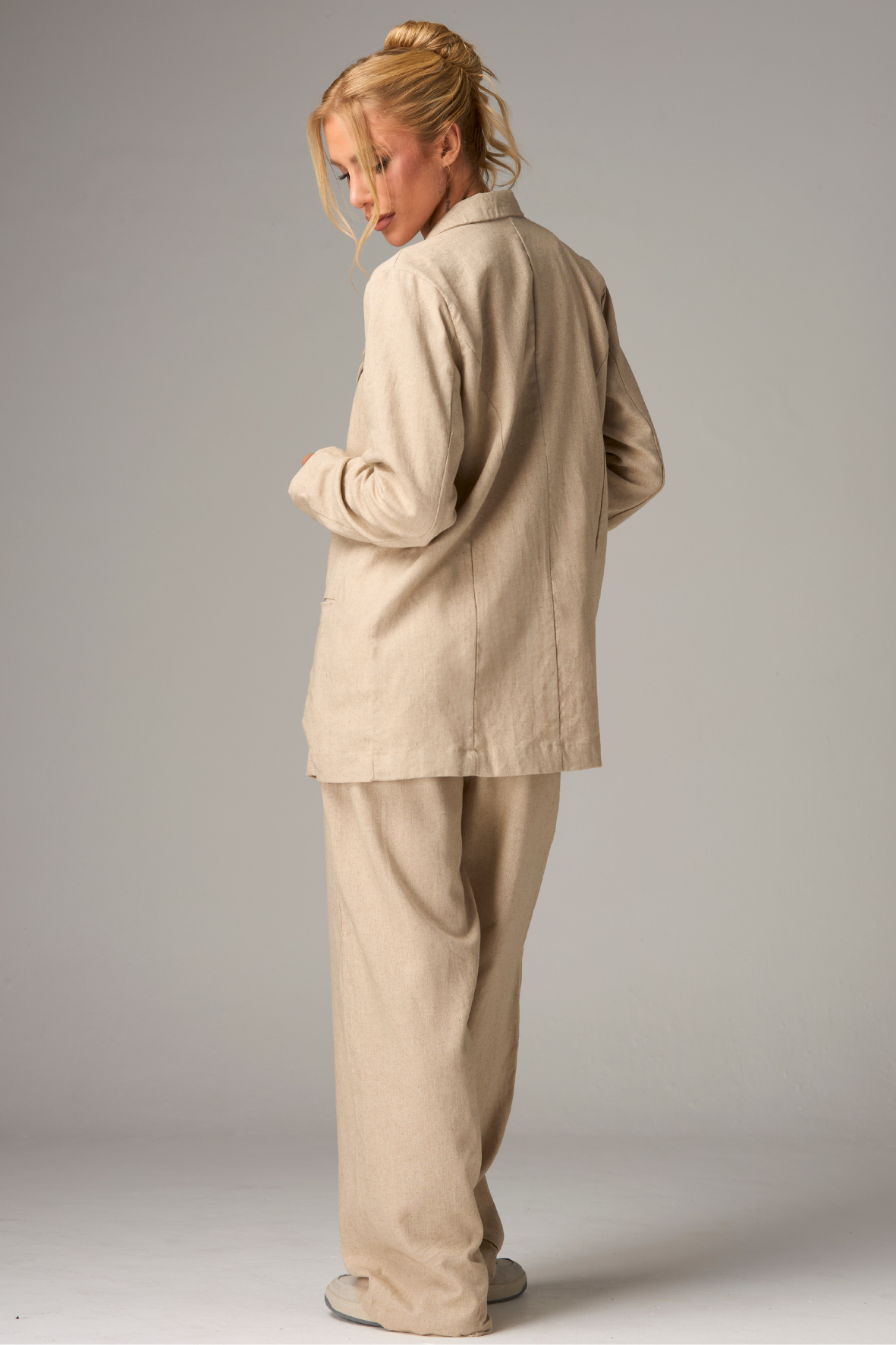 Calça Wide Pants Linho Crude