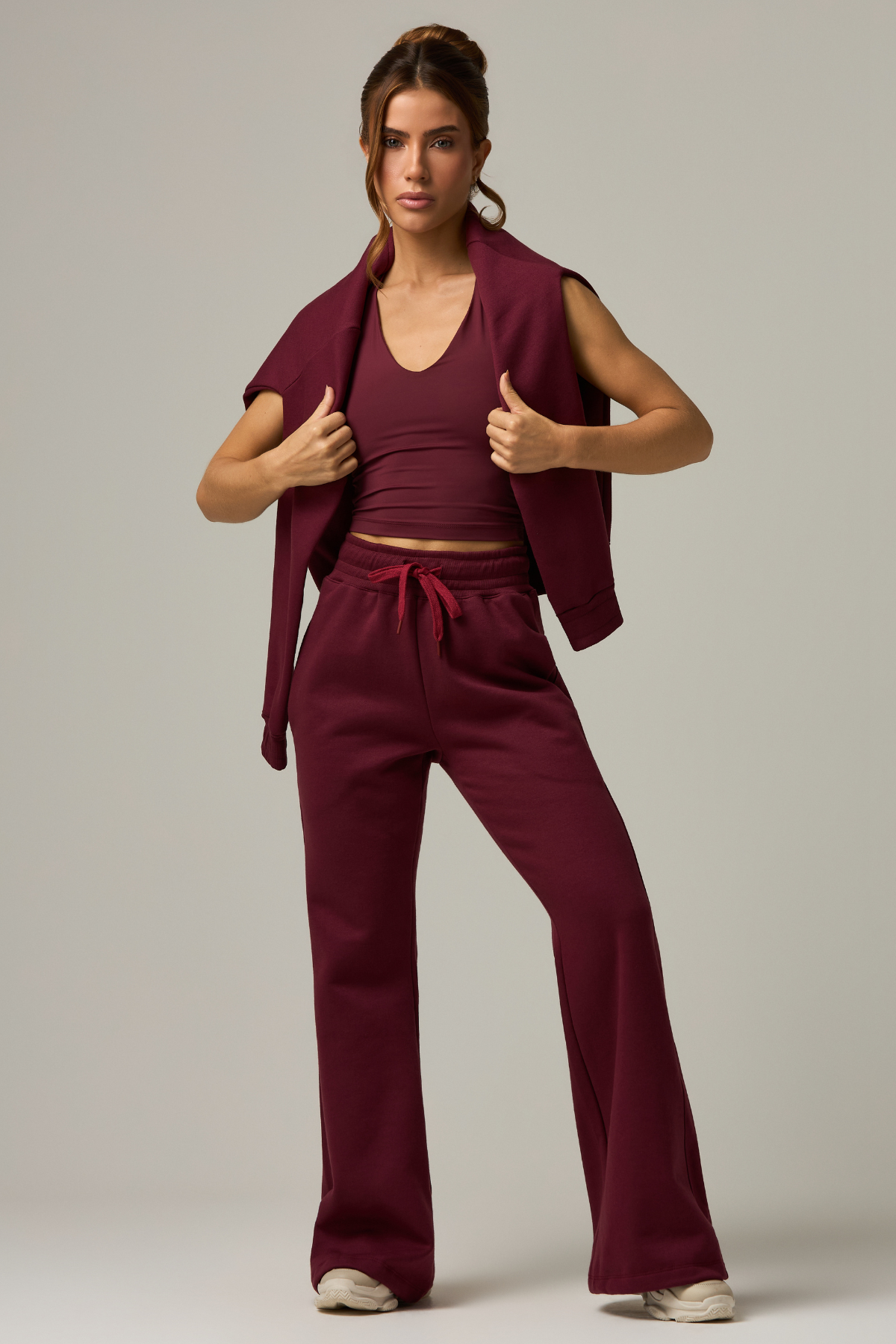 Calça Moletom Straight Flare Burgundy - Limited Collection