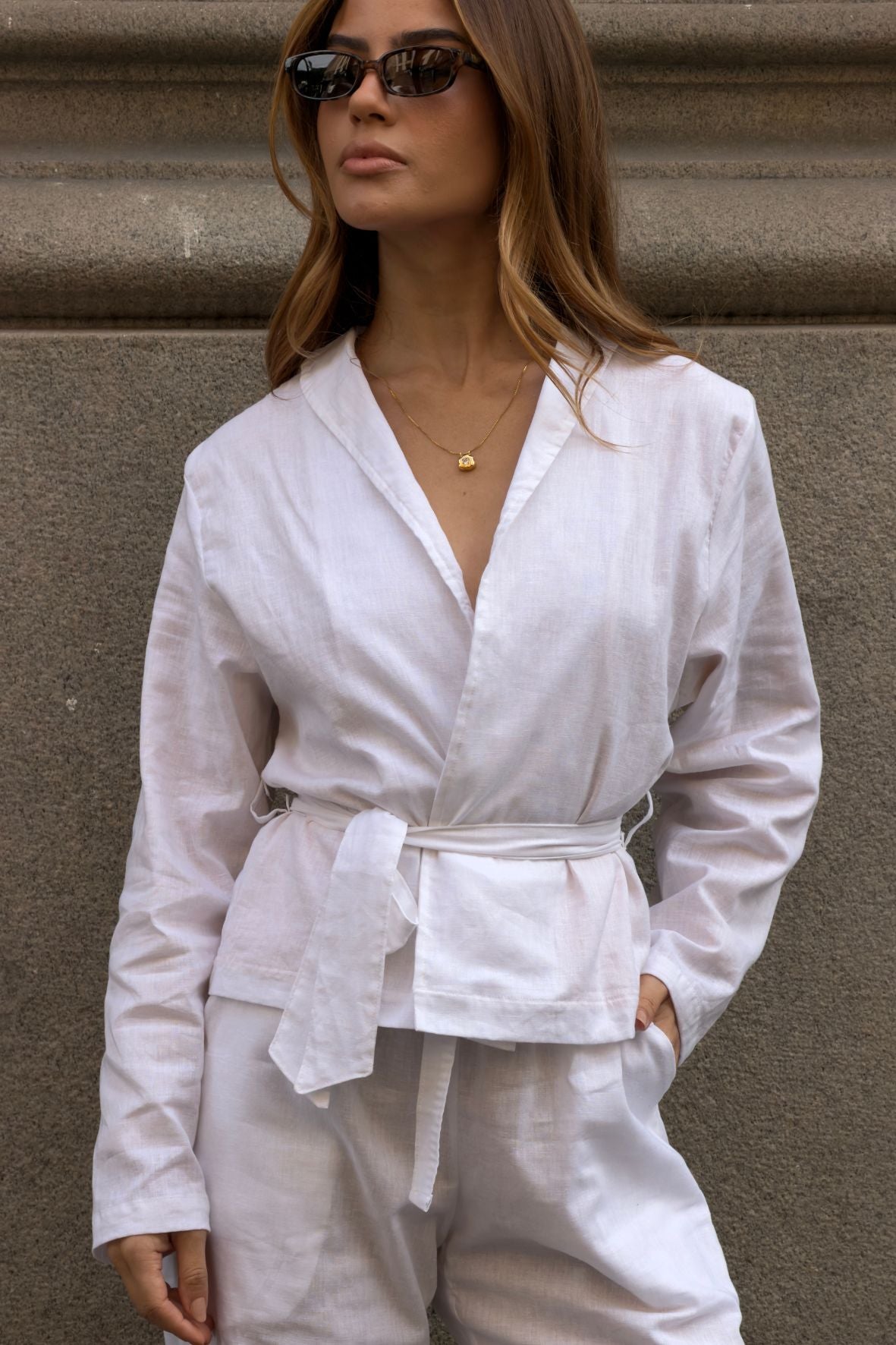 Kimono Linho White