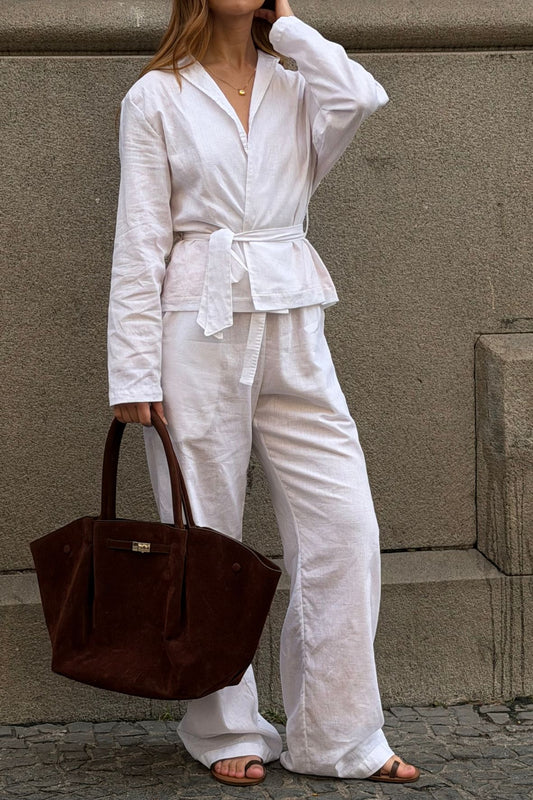 Wide leg Linho White
