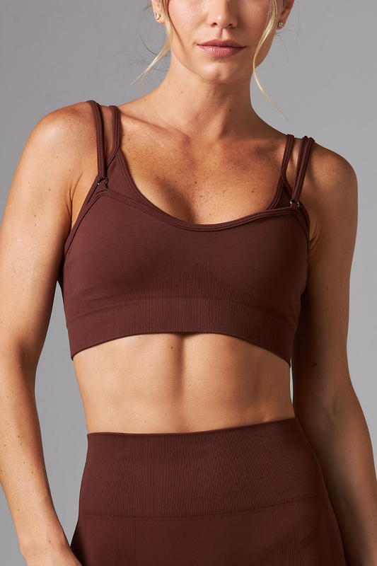 Top Caos Seamless Dark Brown