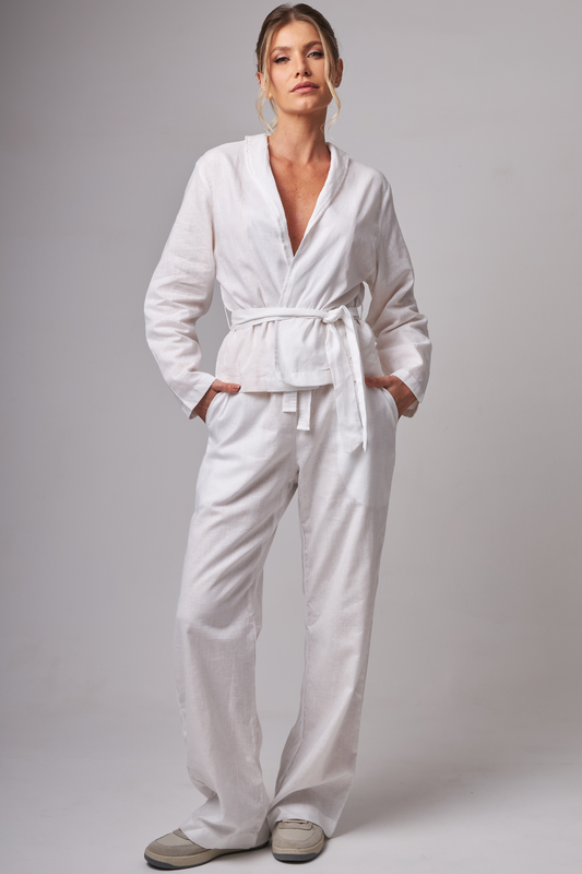 Wide leg Linho White