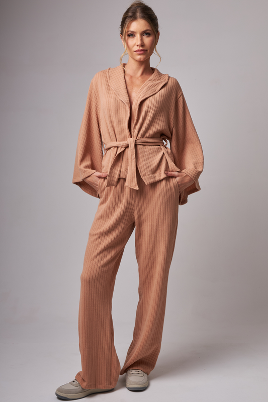 Wide Leg Light Tricot Nude