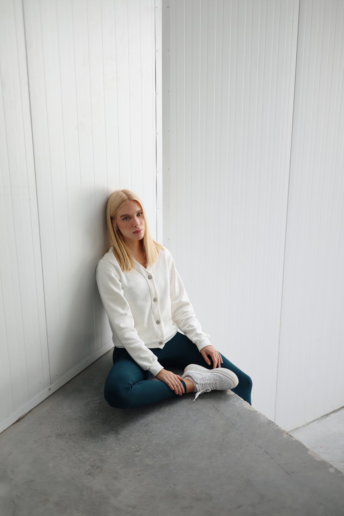 Moletom Cardigan White
