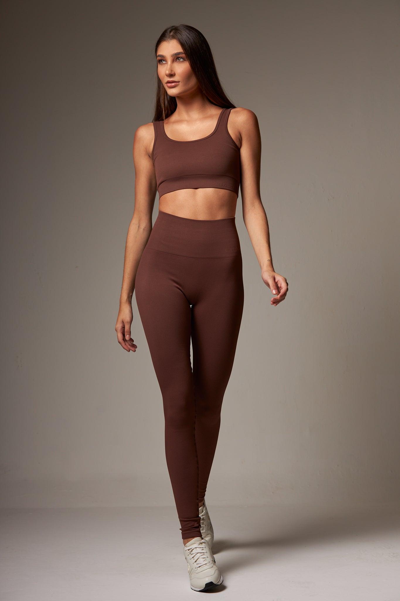 Legging Outsider Seamless Dark Brown - chasebrasil.com