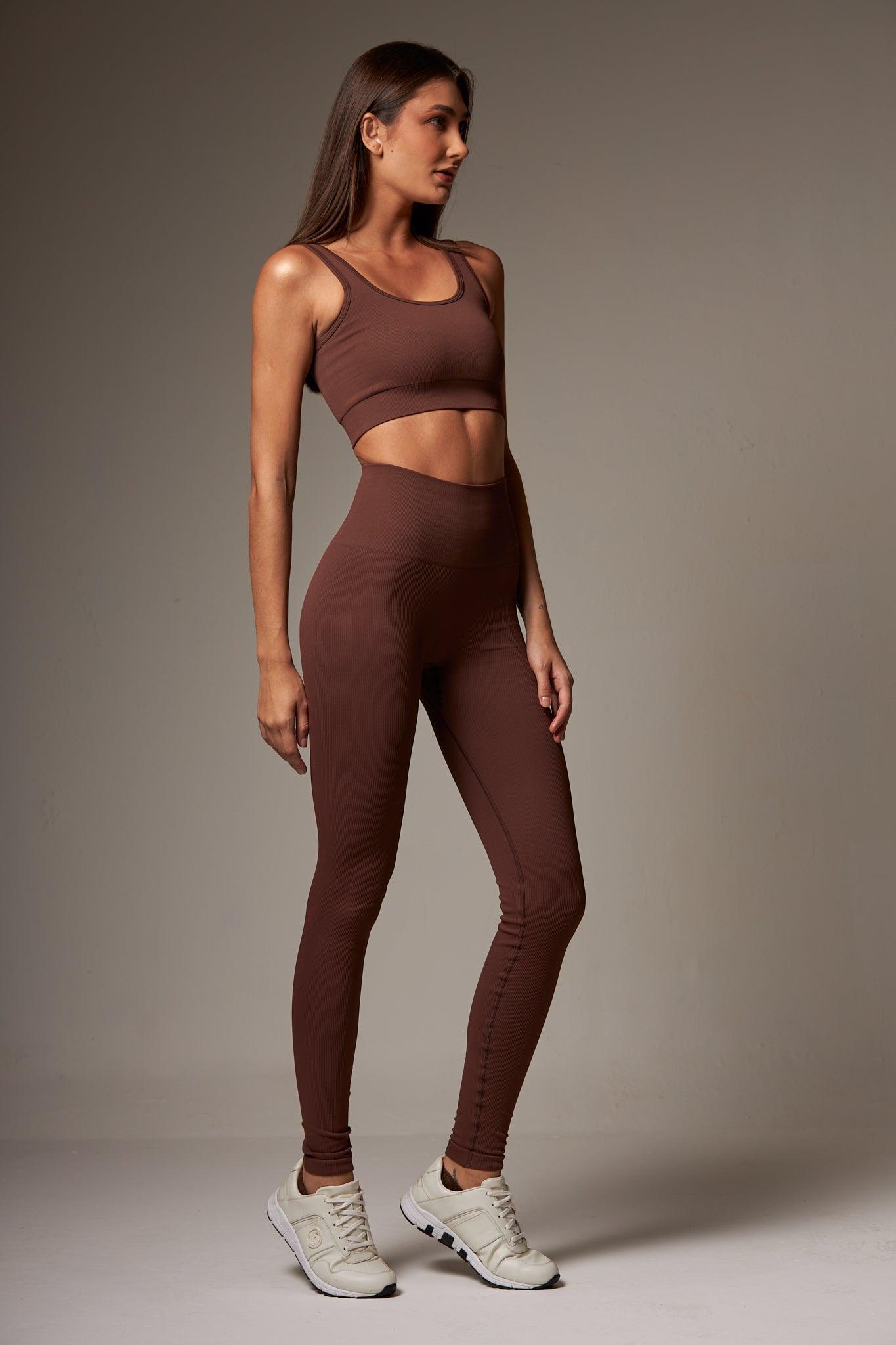 Legging Outsider Seamless Dark Brown - chasebrasil.com