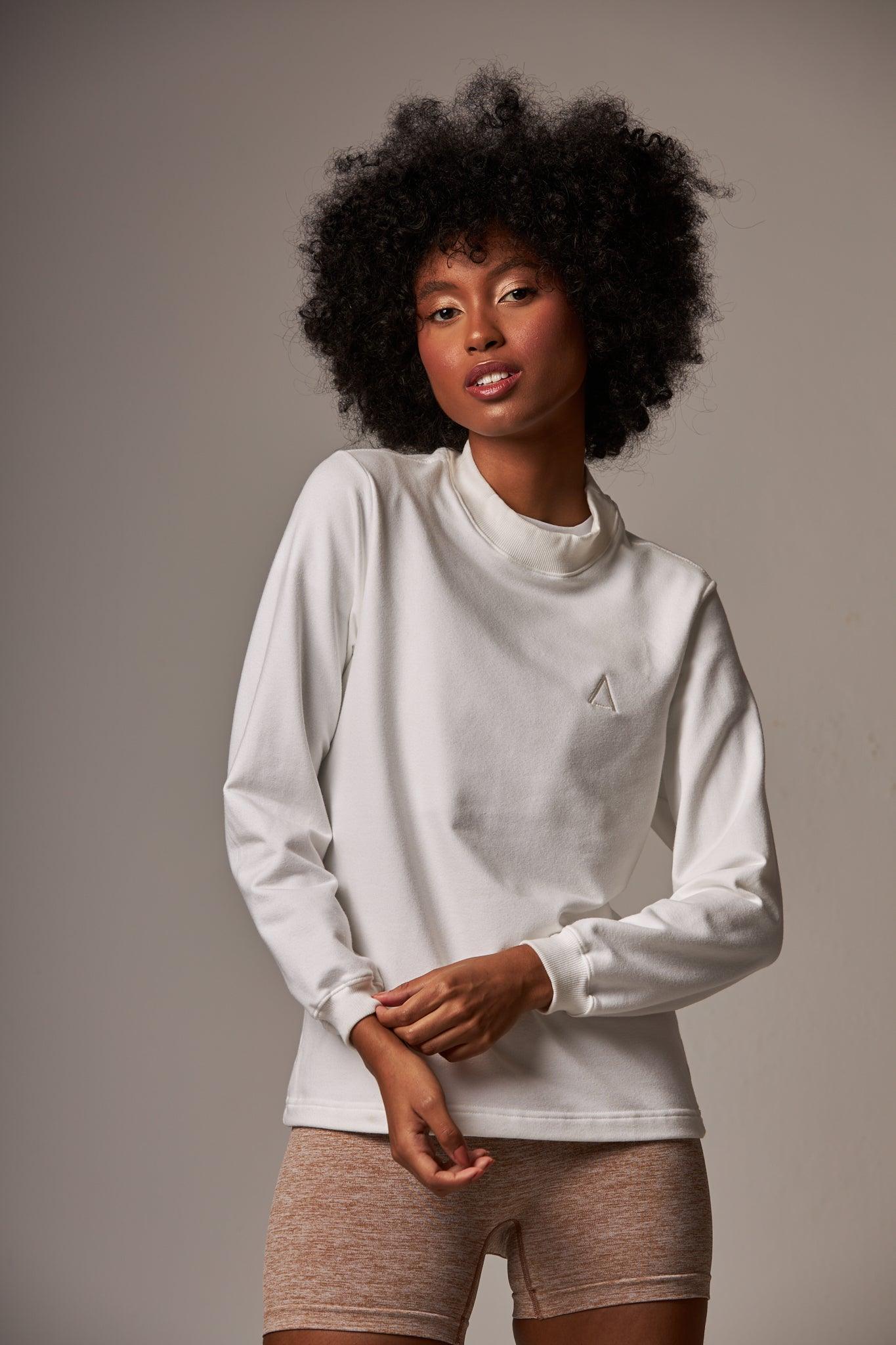 Pullover Mock Neck - Branco - chasebrasil.com